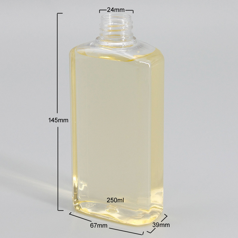 Hot Stamping 250ml PET Clear Plastic Packaging Bottle