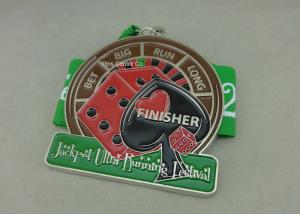 Wholesale Die Stamped Soft Enamel Medals Customized Ribbon For Sporting Running Awards from china suppliers