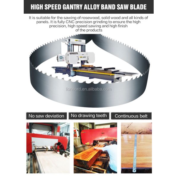Vertical/Horizontal High Frequency Welded TCT Wood Cutting Carbide Teeth Band Saw Blade