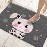 Crystal Velvet Cartoon Bathroom Waterproof Carpet Anti Slip Kitchen Mat