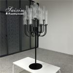 New Design Event Decorative 20 Arms Black Metal Candelabra For Wedding