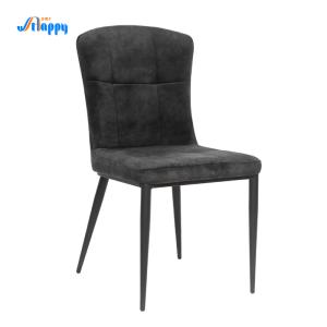 Wholesale Fashionable Black Leather Dining Chairs DC-7538 Hard Wearing With Metal Frame from china suppliers
