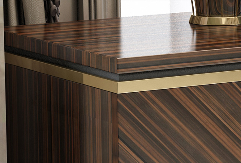 Modern Wooden Narrow Sideboard Cabinet