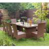 Buy cheap Outdoor furniture dining table and chairs 6 seats garden sets pe rattan modern from wholesalers