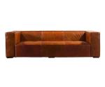 Black Vintage Retro Leather Couch Sofa For Living Room