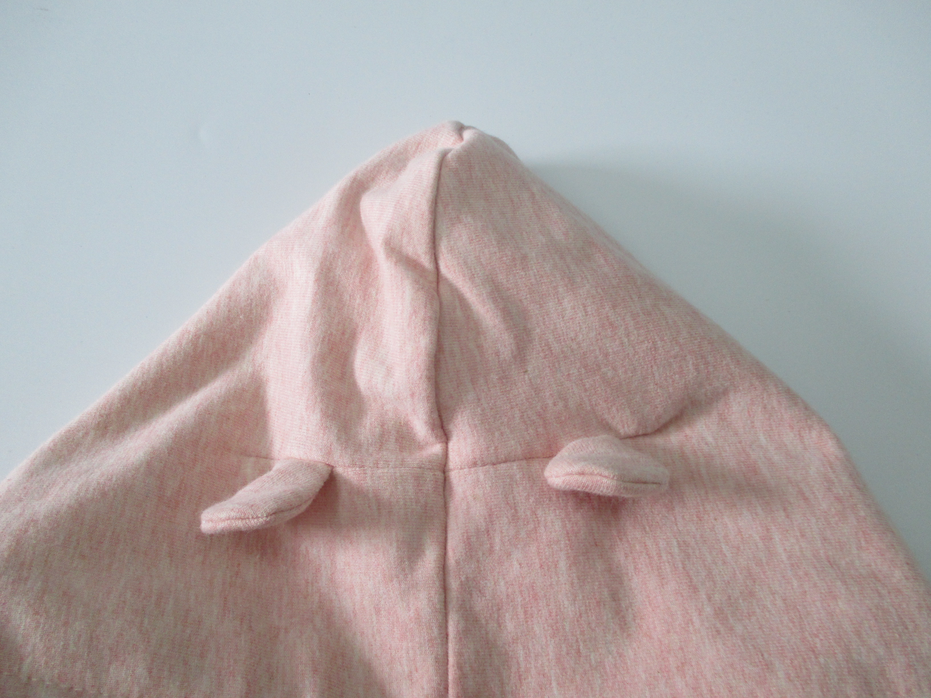 French Terry Hooded Autumn Melange Pink Baby Jacket Long Sleeve