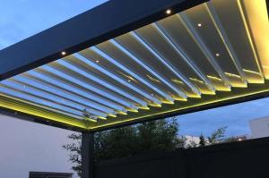 Wholesale Blade 260mm Louvered Pergola System Free Design Witn Blinds Aluminum Adjustable from china suppliers