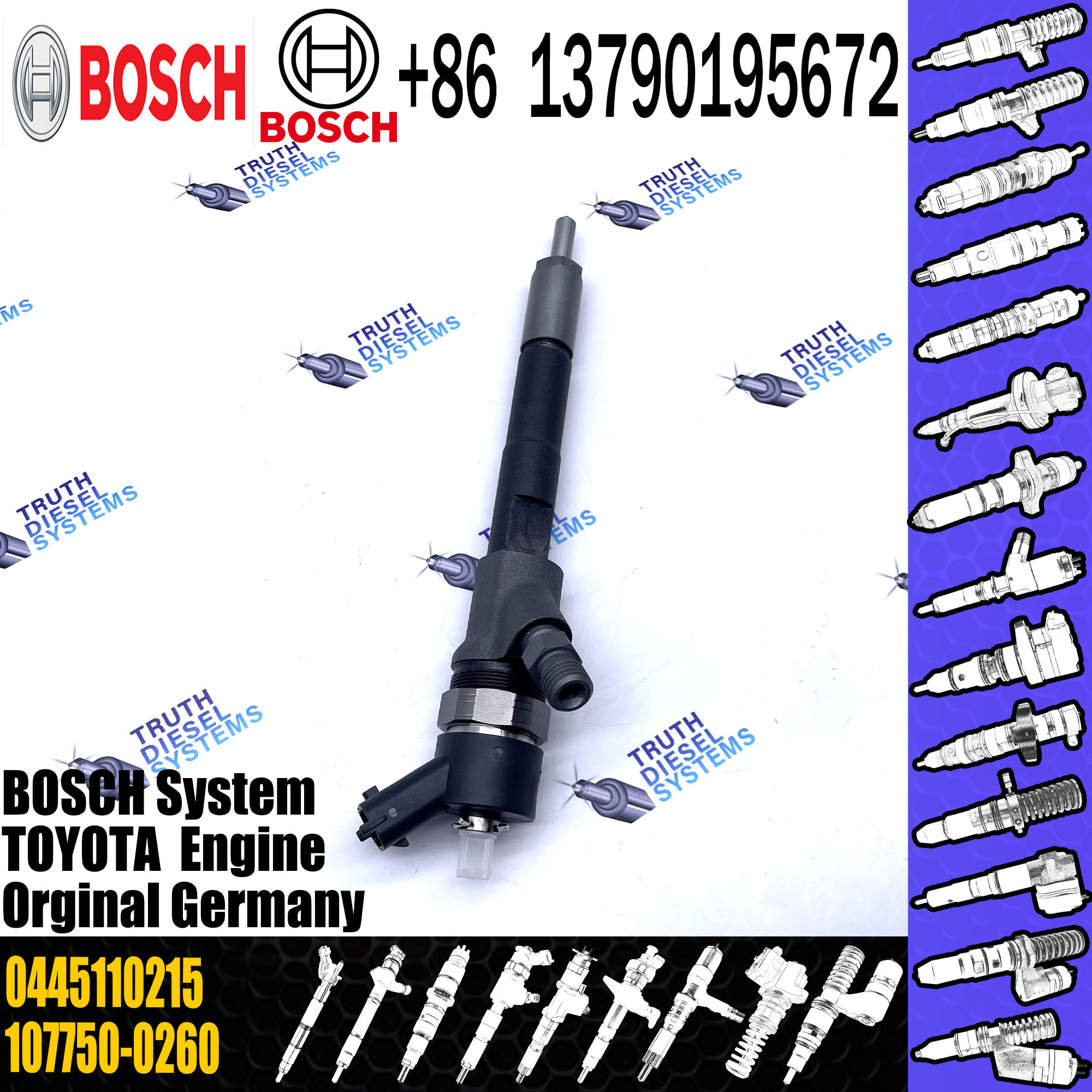 0445110215 BOSCH Diesel Injector Origional Standard Diesel Engine Injector