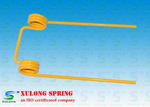 Quality 12mm Wire Double Torsion Springs Yellow Powder Coated For Agriculture Machinery for sale