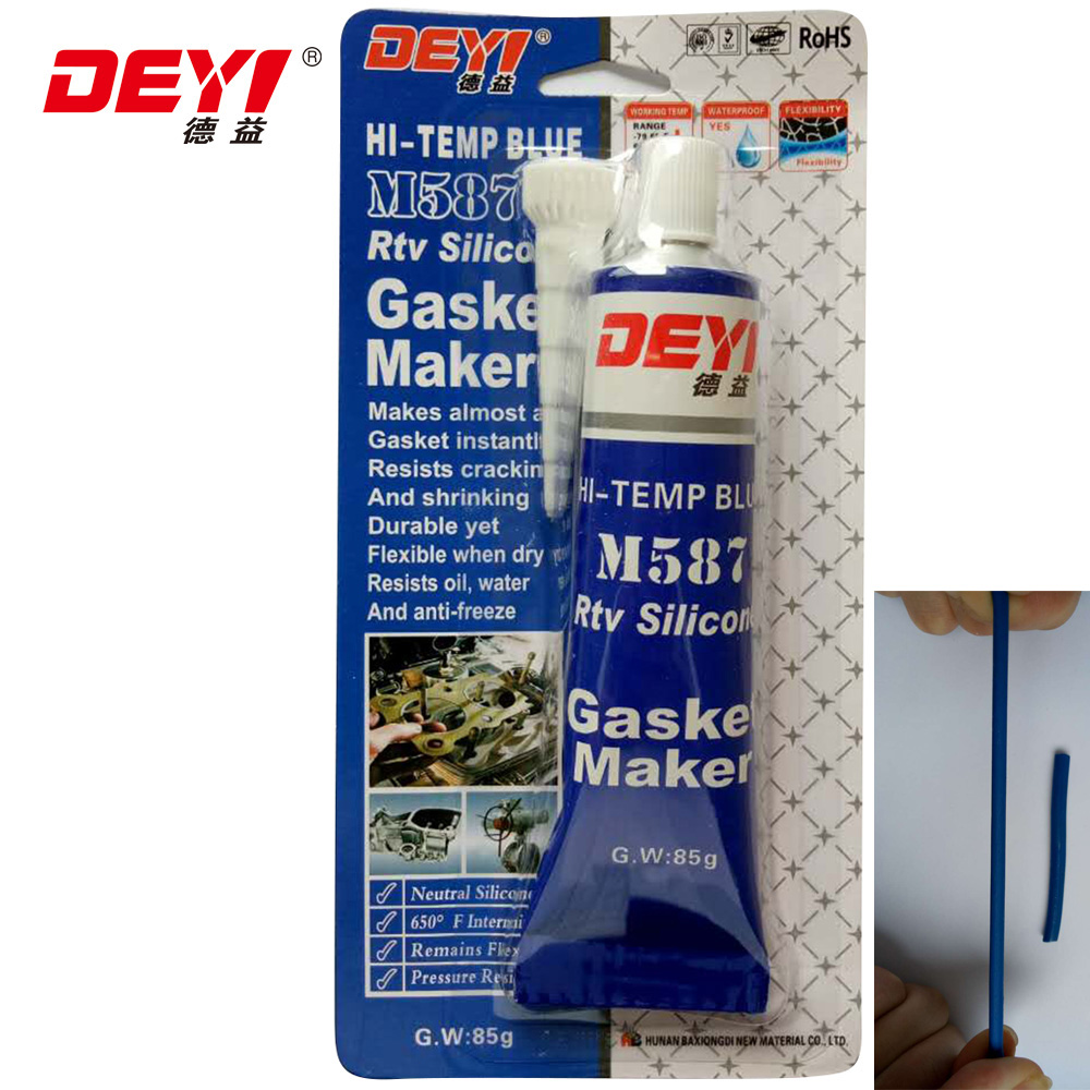 High Temperature RTV Silicone Gasket Maker Blue Color Easy Usage And Durable Packing