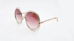 Ladies' fashion accessories Metal sunglasses 2019 fashion design UV 100% Round