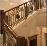 Modern Style Natural Wood Grain Zinc Steel Railing Advanced Spraying Engraving