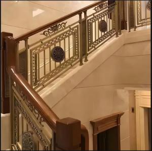 Wholesale Eco Friendly Zinc Steel Wood Grain Railing , Rustproof Balcony Stair Garden Fencing from china suppliers