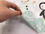 Customized PVC Wall Decals For Christmas Decoration / White Ink Festival Party