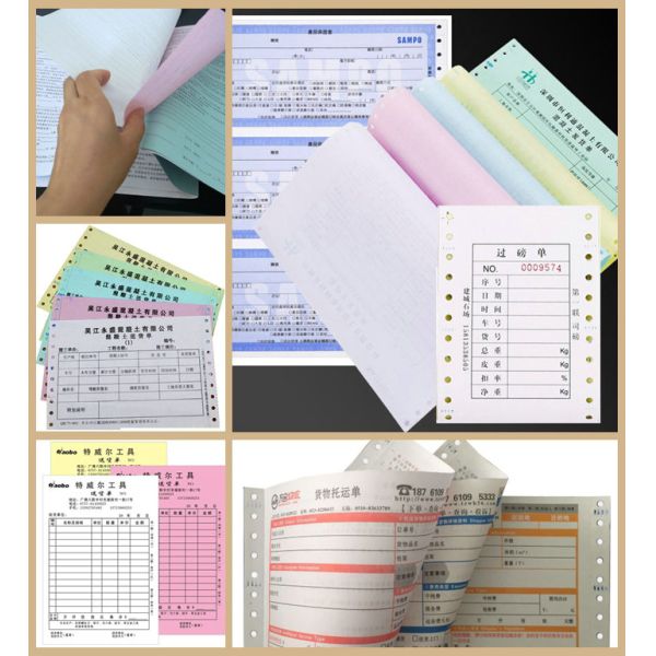 50g CB / CFB / CF Invoice Form Carbonless Paper 64 X 90cm Clearly Image Copy