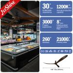 100 Inch Big Ceiling Fan With Remote Control 3 Solid Wood Blade DC Motor