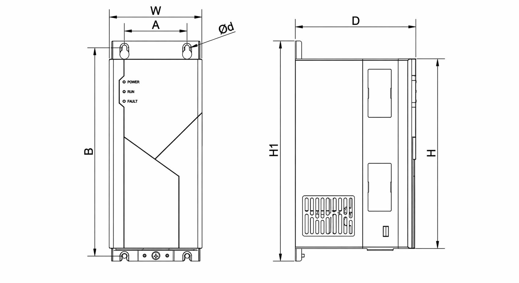 Energy Saving VFD RS485 Communication Open Loop Vector Control Drive SP600 for Industrial Compressor