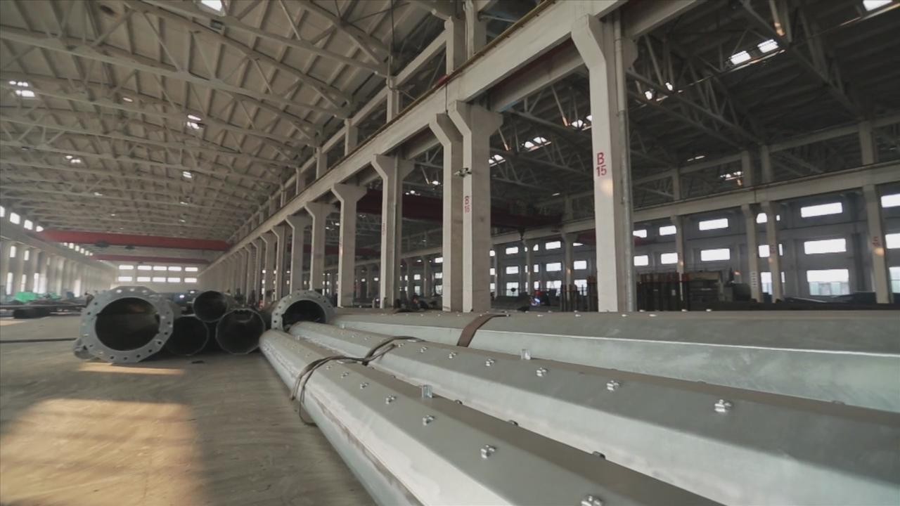 110KV Tubular Steel Transmission Poles Certificated High Strength