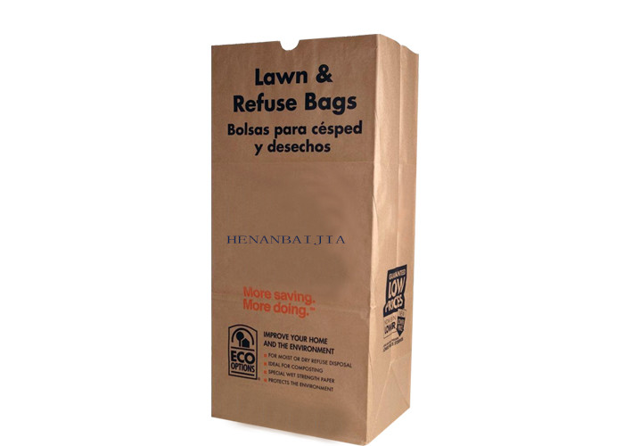 4ply Kraft Large Lawn Paper Bags For Yard Waste Paper Lawn And Refuse Bags