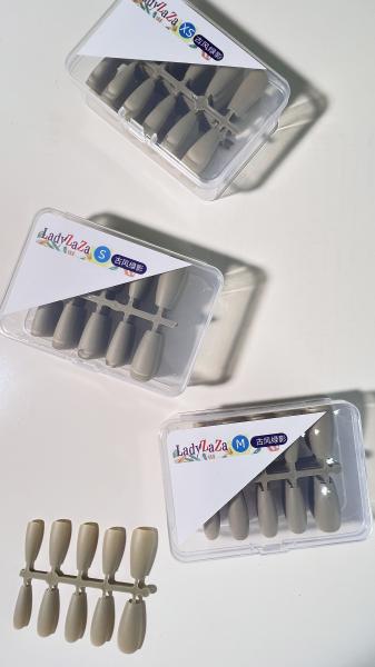 Lady French Style Artificial False Nails Half Tips And Full Cover False Nail