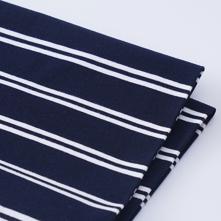 Soft And Moisture Absorption Easy To Care Striped Knit Fabric For Tracksuit