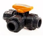 ISO Thickness Industrial Diverter 3 Way PVC 2 Inch Valve with Socket Thread Ends