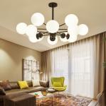 White Glass Ball Chandelier 6-head 8-head 12-head 14-head