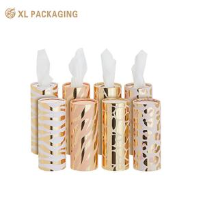 Wholesale High Quality Soft 2 Ply 50 Sheets Cylinder Round Virgin Paper Box Car Facial Tissue from china suppliers