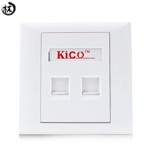Wholesale Kico cat6 cat7 RJ45 doule port pvc faceplate Type 86*86 Networking Faceplate from china suppliers