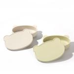 50K Silicone Baby Bowl Supplementary Food Plate With Lid Bear Cartoon Children'S