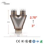 Y-Shaped Three-Way Exhaust Pipe Direct Fit High Quality Automotive Parts Auto