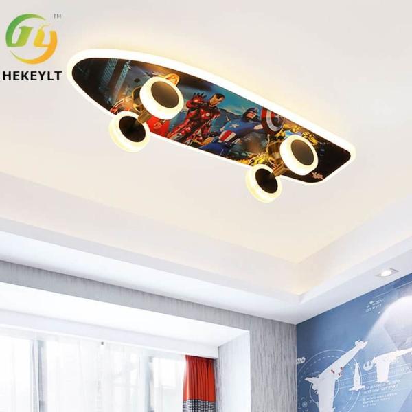 Nordic Bedroom Children'S Room Ceiling Light Cartoon Eye Protection Scooter