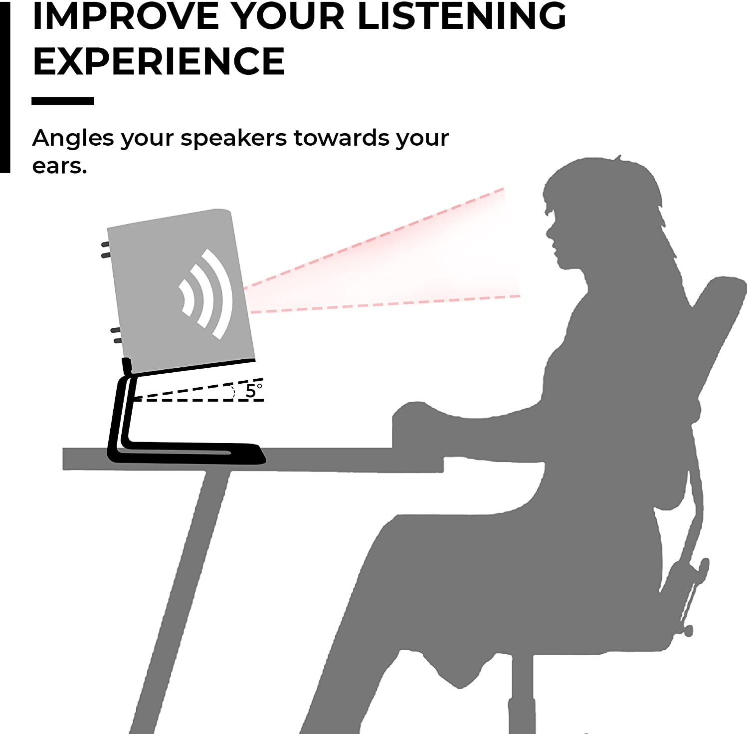 Weight Capacity 5-10kg Professional Studio Monitor Stand for Computer Gaming Desk Speaker
