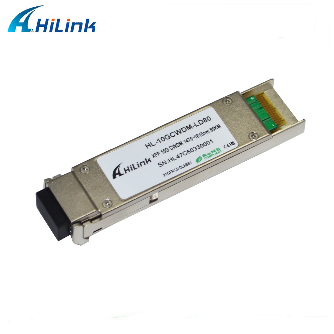 Hilink CWDM XFP 10 Gigbit Ethernet Transceiver 1470-1610nm XFP ZR 80KM SMF Dual LC