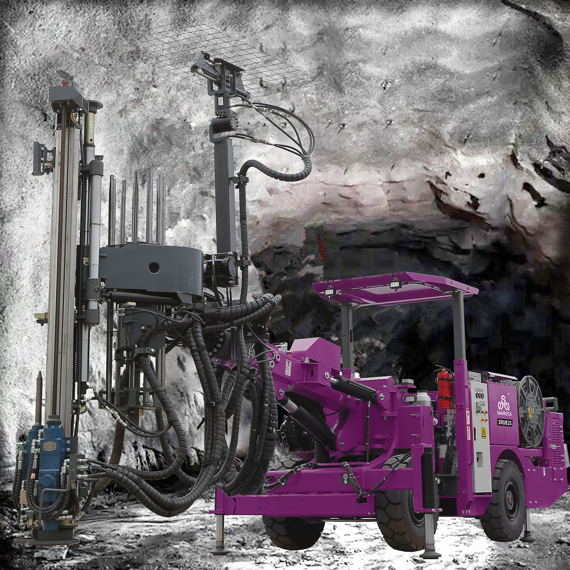 Underground Tunnel Drilling Rig Mining Equipment Hydraulic Borehole Jumbo Drilling Rig