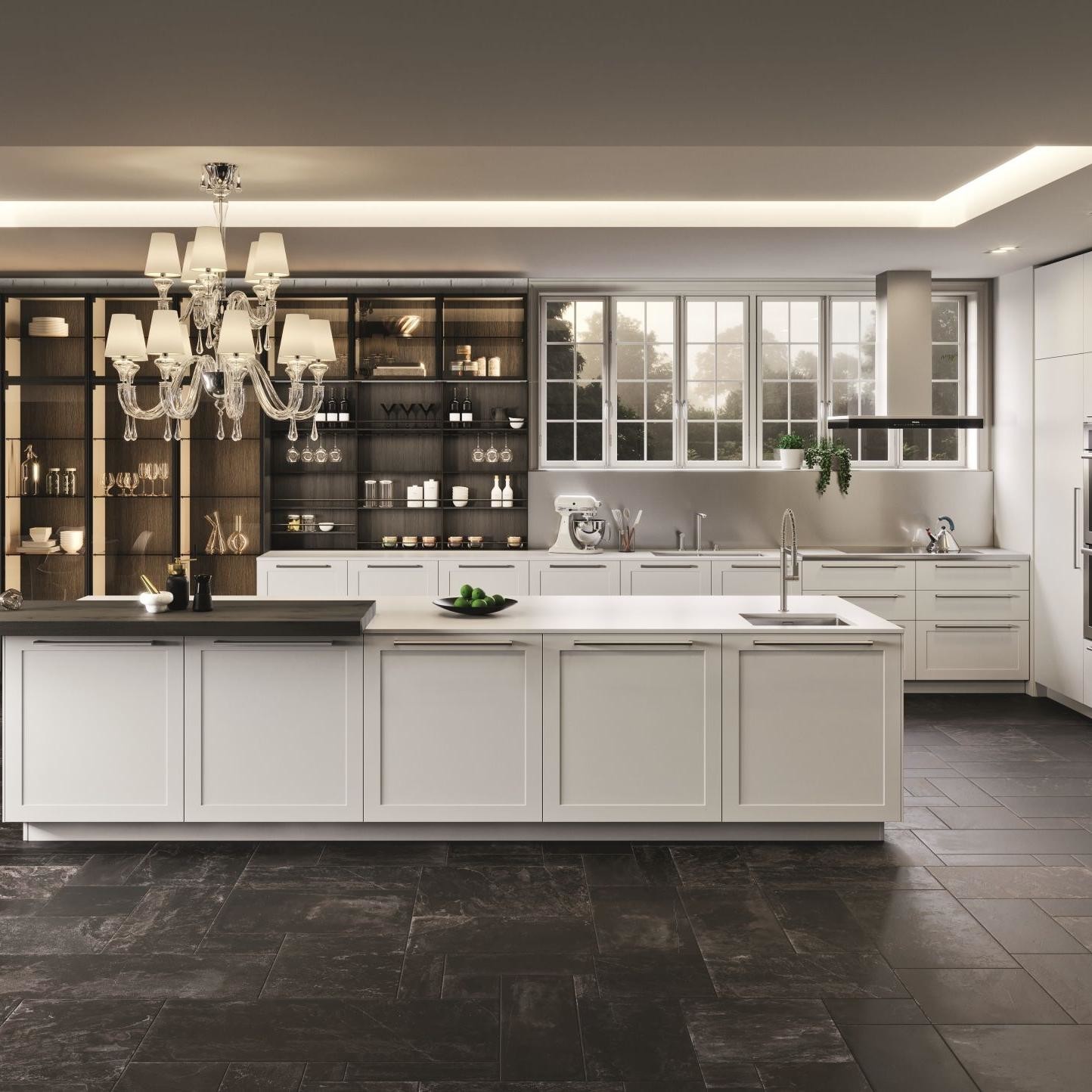 Custom Modern Furniture Kitchen Dining Room Cabinet Wood Veneer Door Panel Kitchen Wall Cabinet