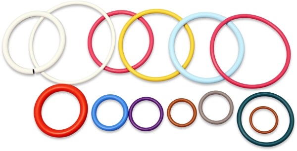 Excellent Chemical Resistance 70-90 HRD Black Coated PTFE Rubber O Ring for Sealing Applications
