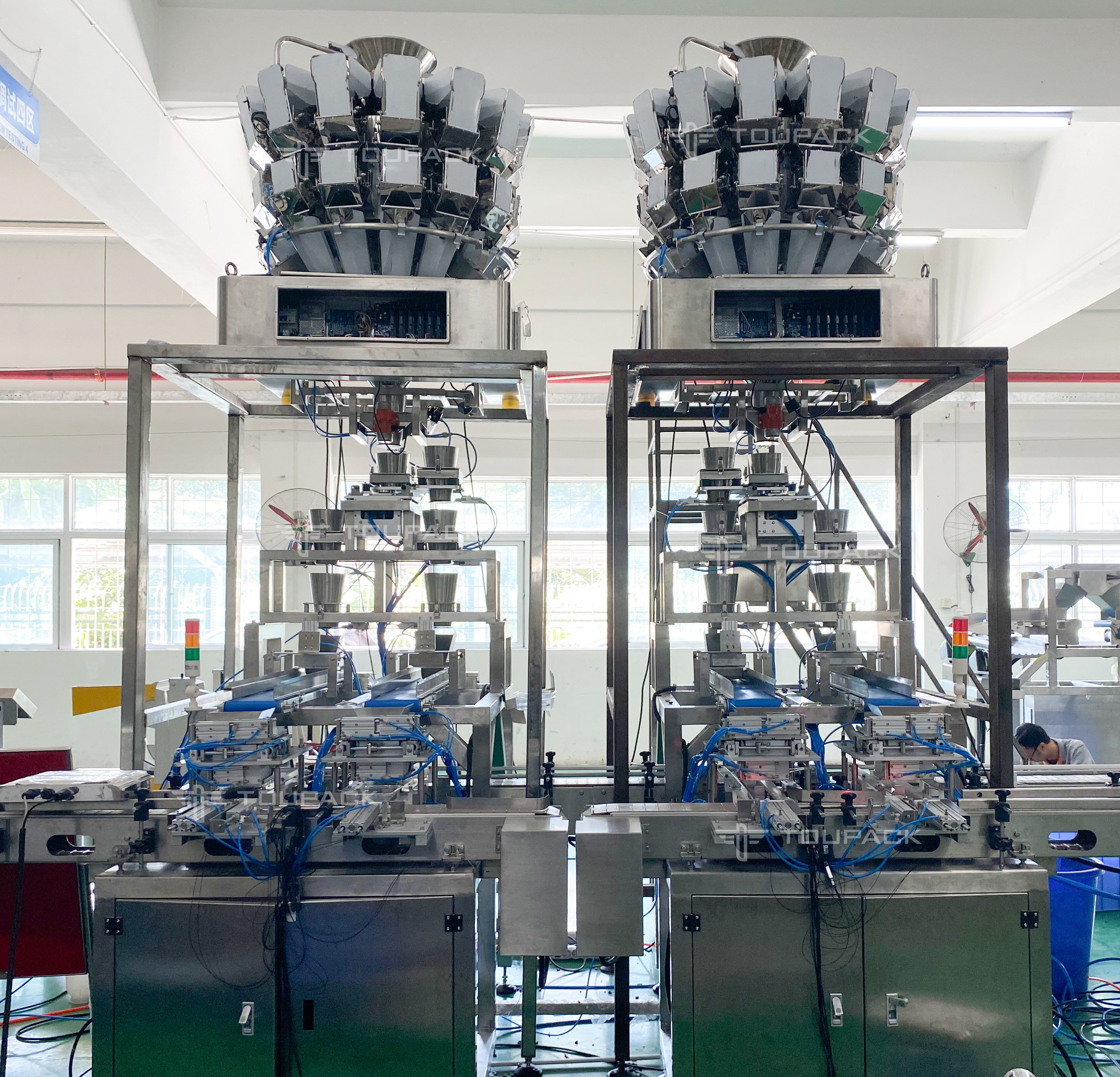 Disposable Chopsticks Weighing Packaging Machine Long Strip Products With 16 Head Weigher