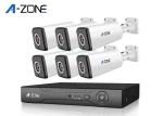 Waterproof 6CH Poe CCTV Camera Kit , 2.0MP 6 Camera Cctv System Full HD