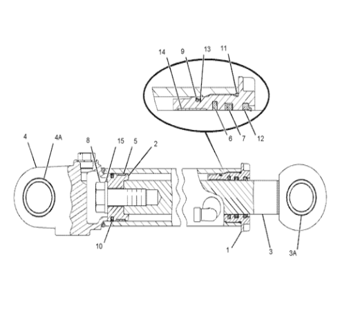 CA3651283 365-1283 3651283 Seal Kit Backhoe Bucket Cylinder For Cat Backhoe Loader 416E 422E 428E 432E 434E