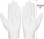 Etiquette White Cotton Work Gloves For Driving Abrasion Resistant