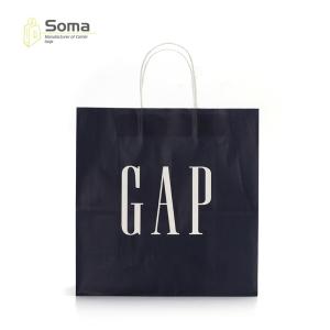 Wholesale Fancy Customized Black Luxury Gift Kraft Paper Shopping Bags from china suppliers