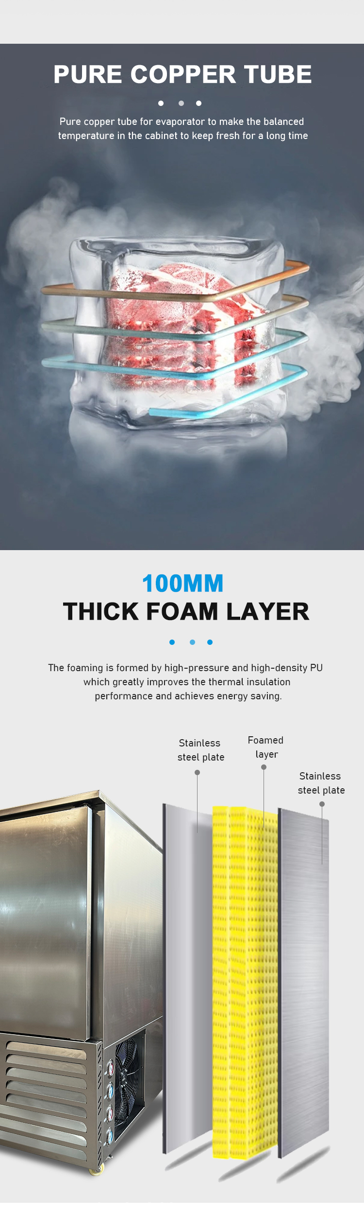 Powerful - 80 Degree Instant Quick Freeze Machine For Chicken And Fruit