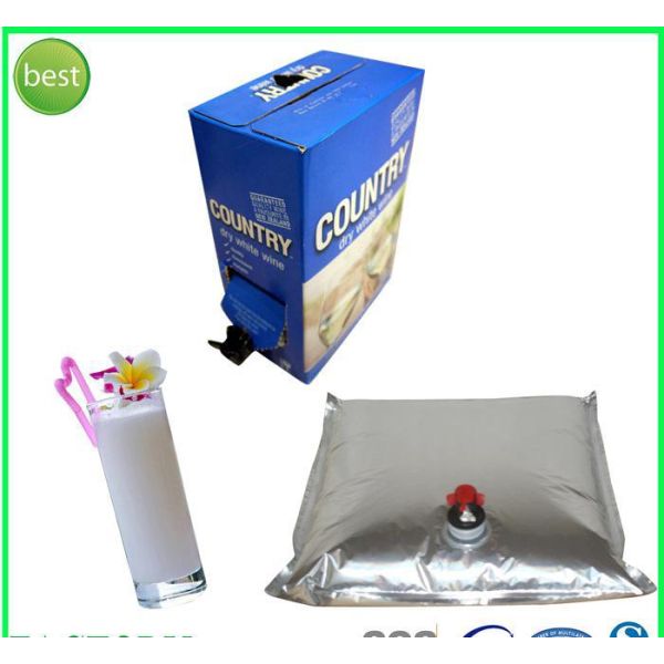 Water / Juice / Milk Wine Storage BIB Bag In Box forLiquid Packaging
