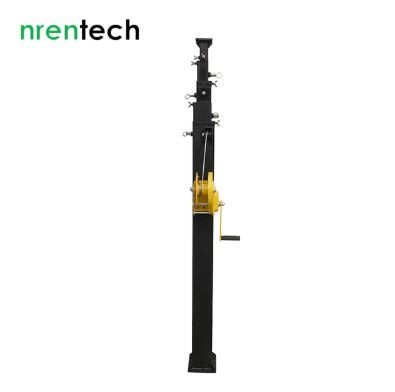 6m galvanized manual crank telescopic mast-NR-G1750-6000 Steel Telescopic Mast, Crank Mast, Manual Mast