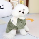 Dog Fleece Patchwork Top Pet Clothing Small Dog Autumn And Winter Cute Cotton