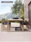 OEM Nordic Simple Outdoor Teak Wood Dining Table And Chairs