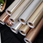 0.15mm Waterproof Black Metallic Wallpaper Oil Resistant Stainless Contact Paper