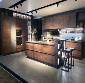 Wholesale Walnut kitchen cabinet,handleless kitchen cabinet,kitchen cabinets direct from china,countertops kitchen from china suppliers