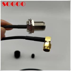 China Huawei original 04047637VB LMR195 jumper, 90 degree SMA male to N Female bulkhead connector on sale